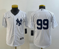 Youth Nike New York Yankees #99 Aaron Judge White Authentic Stitched MLB Jersey