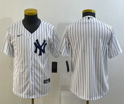 Youth Nike New York Yankees Blank White Authentic Stitched MLB Jersey