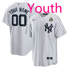 Youth Nike New York Yankees Custom White 2024 World Series Baseball Jersey本
