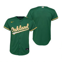 Youth Nike Oakland Athletics Blank Green Game Authentic Stitched MLB Jersey