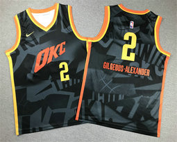 Youth Nike Oklahoma City Thunder #2 Shai Gilgeous Alexander 2024 City Authentic Stitched NBA Jersey