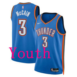 Youth Nike Oklahoma City Thunder #3 Jared McCain Blue NBA jersey