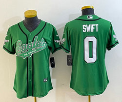 Youth Nike Philadelphia Eagles #0 D’andre Swift Green Joint 2(II) baseball jersey