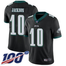 Youth Nike Philadelphia Eagles #10 DeSean Jackson 100th Season Black Vapor Untouchable Authentic Stitched NFL Jersey