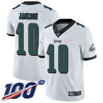 Youth Nike Philadelphia Eagles #10 DeSean Jackson 100th Season White Vapor Untouchable Authentic Stitched NFL Jersey