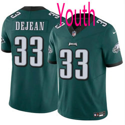 Youth Nike Philadelphia Eagles #33 Cooper DeJean Green 2024 Draft F.U.S.E Football Jersey