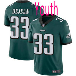 Youth Nike Philadelphia Eagles #33 Cooper DeJean Green 2024 Draft Vapor Untouchable Football Jersey