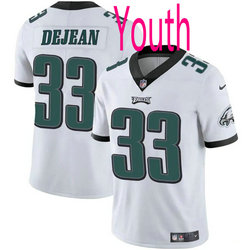 Youth Nike Philadelphia Eagles #33 Cooper DeJean White 2024 Draft Vapor Untouchable Football Jersey