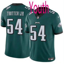 Youth Nike Philadelphia Eagles #54 Jeremiah Trotter Jr Green 2024 Draft F.U.S.E Football Jersey