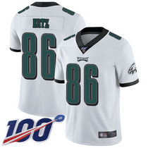 Youth Nike Philadelphia Eagles #86 Zach Ertz 100th Season White Vapor Untouchable Authentic Stitched NFL Jersey