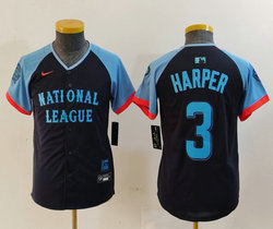 Youth Nike Philadelphia Phillies #3 Bryce Harper 2024 All Star MLB Jersey
