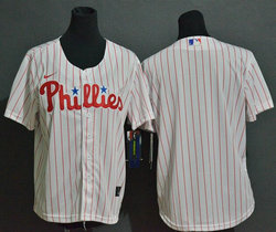 Youth Nike Philadelphia Phillies Blank White (Red Strip) Game Authentic Stitched MLB Jersey