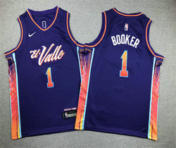 Youth Nike Phoenix Suns #1 Devin Booker City Authentic Stitched NBA Jersey