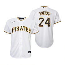 Youth Nike Pittsburgh Pirates #24 Chris Archer White Game Authentic Stitched MLB Jersey