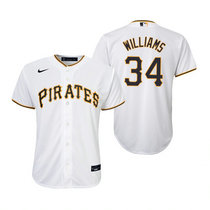 Youth Nike Pittsburgh Pirates #34 Trevor Williams White Game Authentic Stitched MLB Jersey