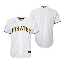 Youth Nike Pittsburgh Pirates #Blank White Game Authentic Stitched MLB Jersey
