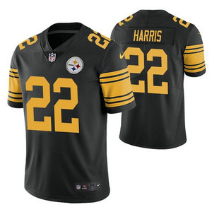 Youth Nike Pittsburgh Steelers #22 Najee Harris Black Rush 2021 NFL Draft Authentic Stitched NFL Jersey