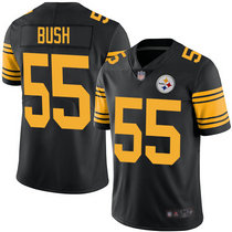 Youth Nike Pittsburgh Steelers #55 Devin Bush Black Rush Authentic Stitched NFL Jersey