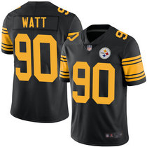 Youth Nike Pittsburgh Steelers #90 T. J. Watt Black Rush Authentic Stitched NFL Jersey