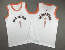Youth Nike San Antonio Spurs #1 Victor Wembanyama City 2023-24 Authentic Stitched NBA Jersey