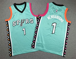 Youth Nike San Antonio Spurs #1 Victor Wembanyama green Authentic Stitched NBA Jersey