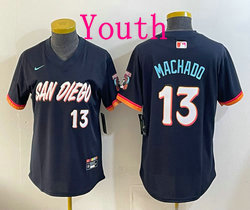 Youth Nike San Diego Padres #13 Manny Machado Obsidian 2026 City MLB Jersey