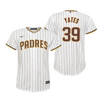 Youth Nike San Diego Padres #39 Kirby Yates White Game Authentic Stitched MLB Jersey