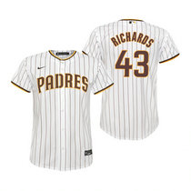 Youth Nike San Diego Padres #43 Garrett Richards White Game Authentic Stitched MLB Jersey