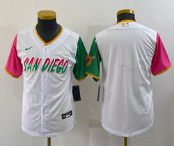 Youth Nike San Diego Padres Blank White 2022 City Authentic Stitched MLB Jersey