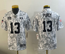 Youth Nike San Francisco 49ers #13 Brock Purdy 2024 Salute to Service Authentic Stitched NFL Jersey