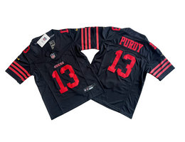 Youth Nike San Francisco 49ers #13 Brock Purdy Black 2023 F.U.S.E. Stitched Football Jersey