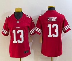 Youth Nike San Francisco 49ers #13 Brock Purdy Red 2023 F.U.S.E. Vapor Untouchable Stitched Football Jersey