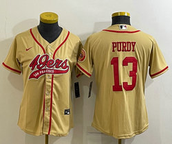 Youth Nike San Francisco 49ers #13 Brock Purdy Yellow Joint Authentic Stitched NFL Jerseys
