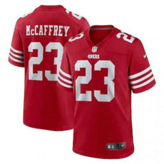 Youth Nike San Francisco 49ers #23 Christian McCaffrey Red 2023 Vapor Untouchable Authentic Stitched NFL Jersey