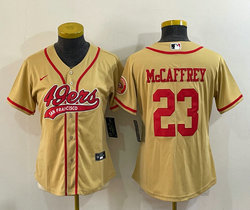 Youth Nike San Francisco 49ers #23 Christian McCaffrey Yellow Joint Authentic Stitched NFL Jerseys
