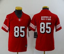 Youth Nike San Francisco 49ers #85 George Kittle New Red Vapor Untouchable Authentic Stitched NFL Jersey