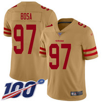 Youth Nike San Francisco 49ers #97 Nick Bosa 100th Season Inverted Legend Vapor Untouchable Authentic Stitched NFL jersey