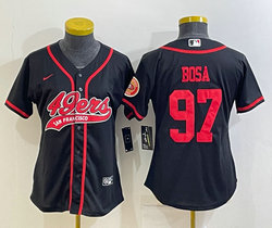 Youth Nike San Francisco 49ers #97 Nick Bosa Black Joint Authentic Stitched baseball jersey