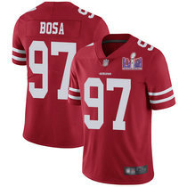 Youth Nike San Francisco 49ers #97 Nick Bosa Red With 2024 Super Bowl (LVIII ) patch Jersey