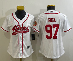 Youth Nike San Francisco 49ers #97 Nick Bosa White Joint Authentic Stitched baseball jersey