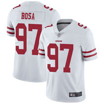 Youth Nike San Francisco 49ers #97 Nick Bosa White Vapor Untouchable With Team Patch Authentic Stitched NFL Jersey
