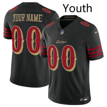 Youth Nike San Francisco 49ers Custom Black Rivalries Authentic stitched NFL jersey