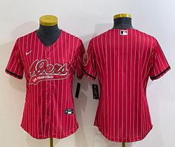 Youth Nike San Francisco 49ers Red Stripe Joint baseball jersey