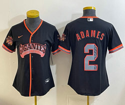 Youth Nike San Francisco Giants #2 Willy Adames Black 2026 Stadium Jersey