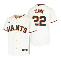 Youth Nike San Francisco Giants #22 Will Clark Cream Game Authentic Stitched MLB Jersey