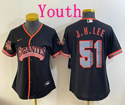 Youth Nike San Francisco Giants #51 Jung Hoo Lee Black 2026 Stadium MLB Jersey