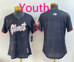 Youth Nike San Francisco Giants Blank Black 2(II) Joint MLB Jersey