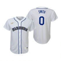 Youth Nike Seattle Mariners #0 Mallex Smith White Cooperstown Collection Game Authentic Stitched MLB jersey