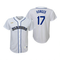 Youth Nike Seattle Mariners #17 Mitch Haniger White Cooperstown Collection Game Authentic Stitched MLB jersey