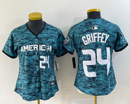 Youth Nike Seattle Mariners #24 Ken Griffey Teal 2023 All-Star Stitched Baseball Jersey